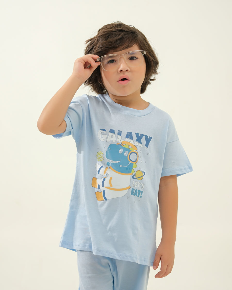 Boys' Light Blue Astronaut "Galaxy" Lounge Set