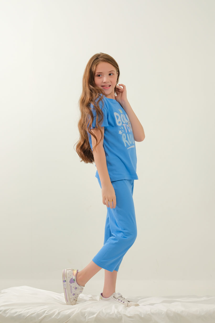 Girls' Blue "Born To Rule" Lounge Set