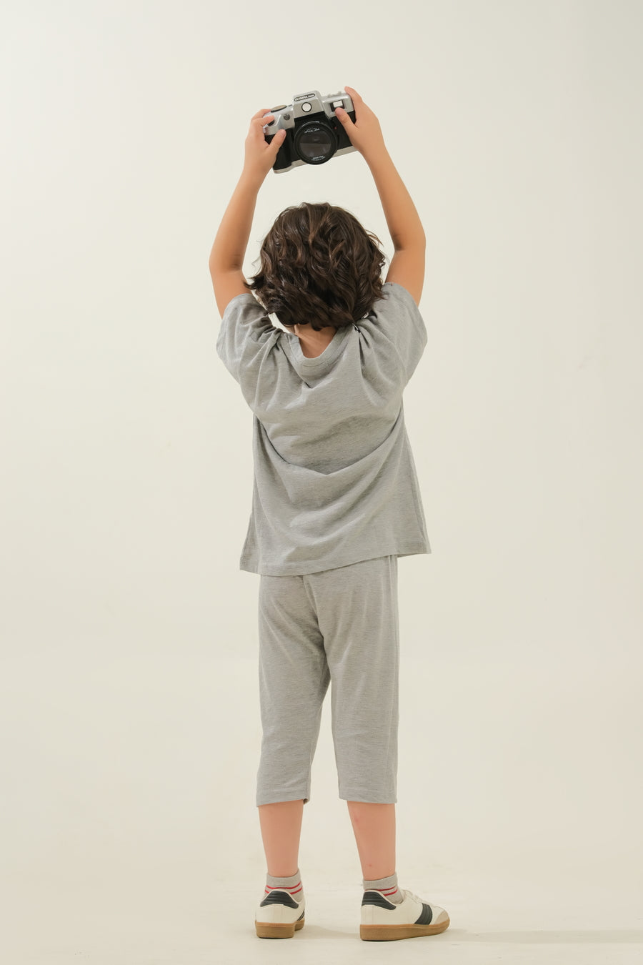 Boys' Grey "Little Beast" Dinosaur Lounge Set