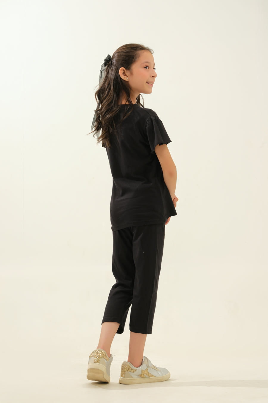 Girls' Black "I Am So Loved" Lounge Set