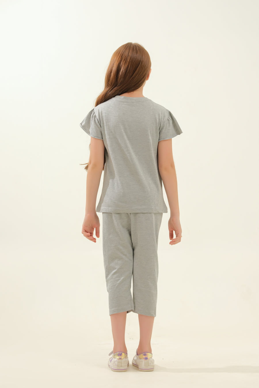 Girls' Grey "I Came From A Cute Planet" Lounge Set