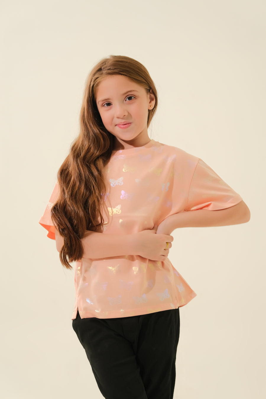Kids' Style: Peach Butterfly Top