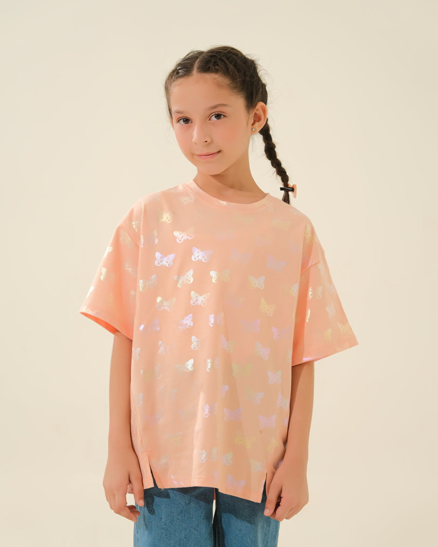 Kids' Style: Peach Butterfly Top