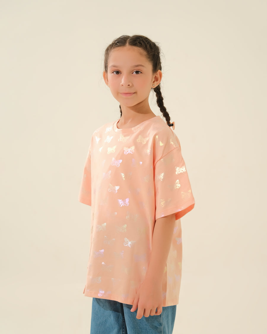 Kids' Style: Peach Butterfly Top