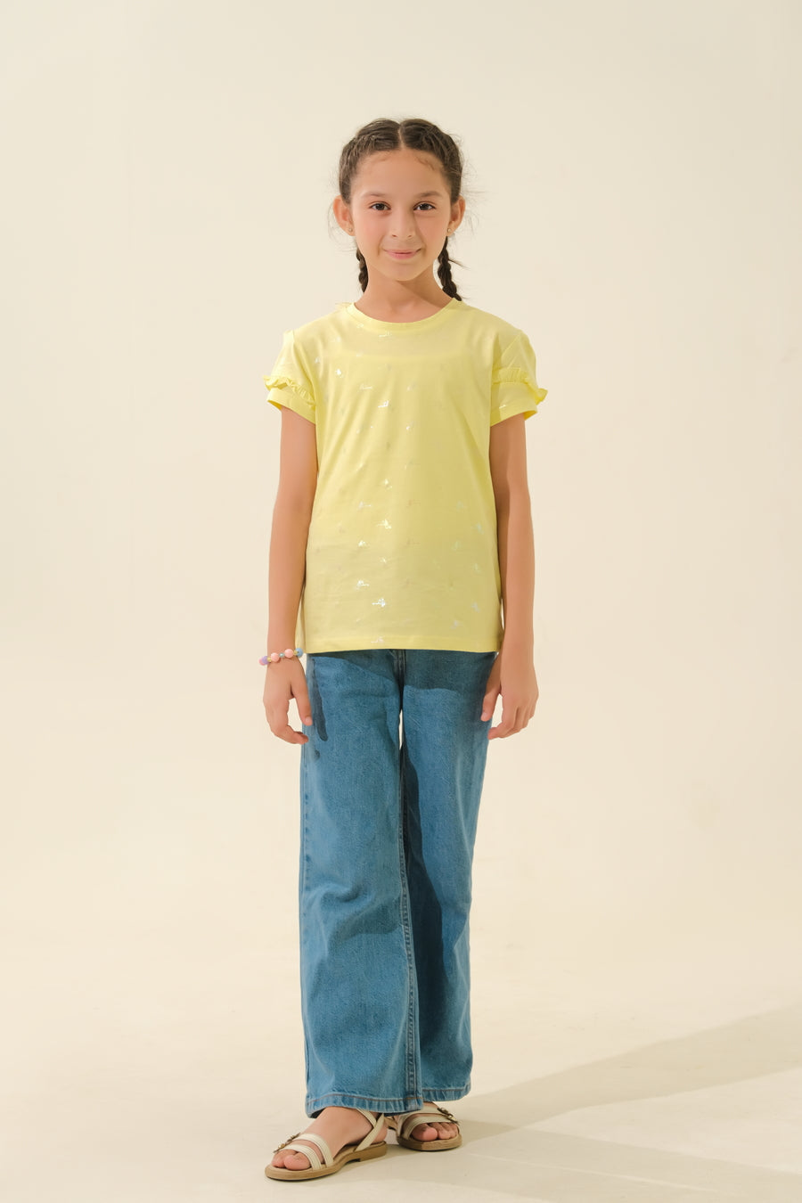 Kids' Yellow Snoopy & Paw Print T-Shirt