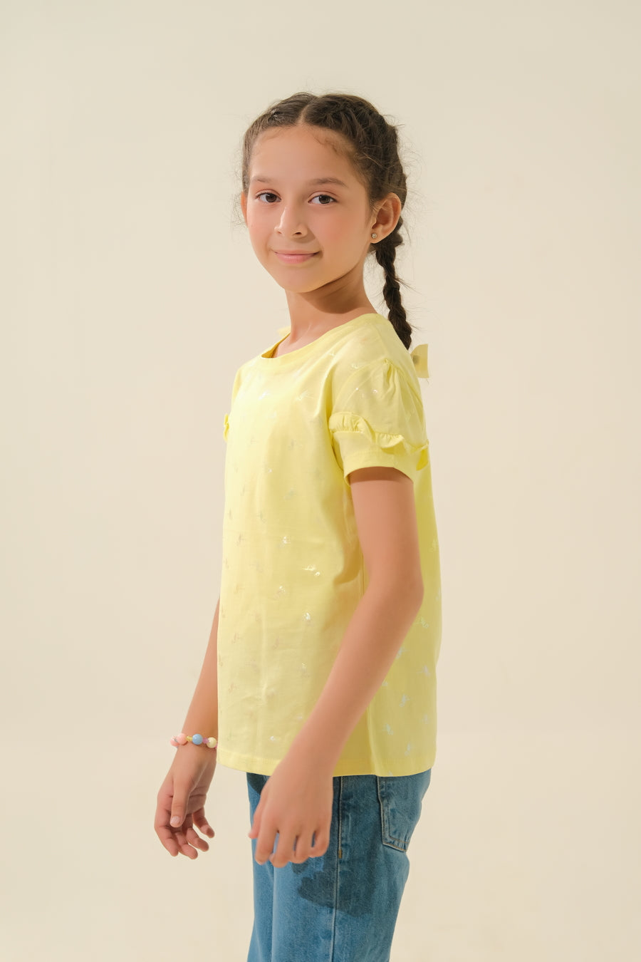 Kids' Yellow Snoopy & Paw Print T-Shirt