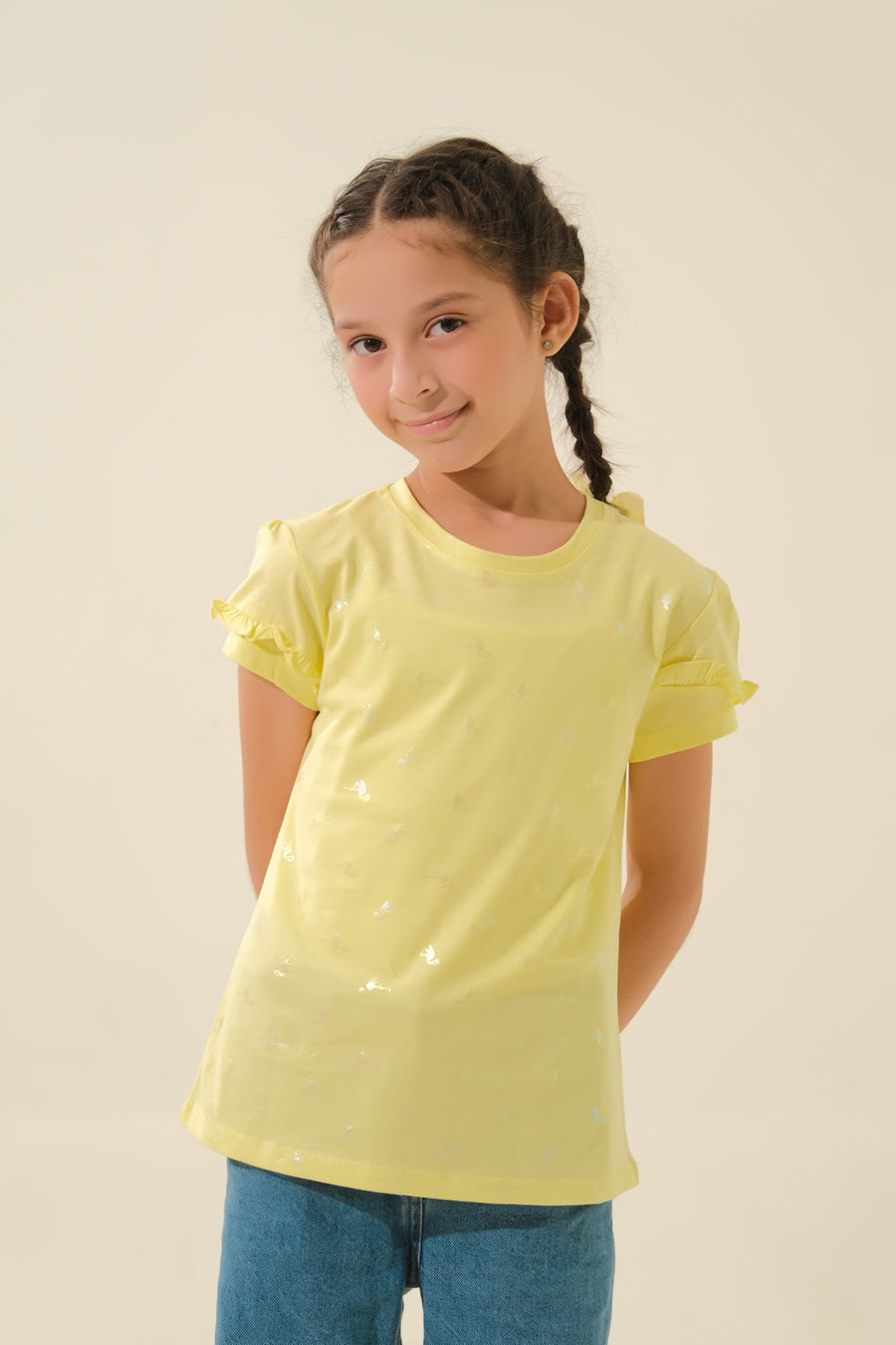 Kids' Yellow Snoopy & Paw Print T-Shirt