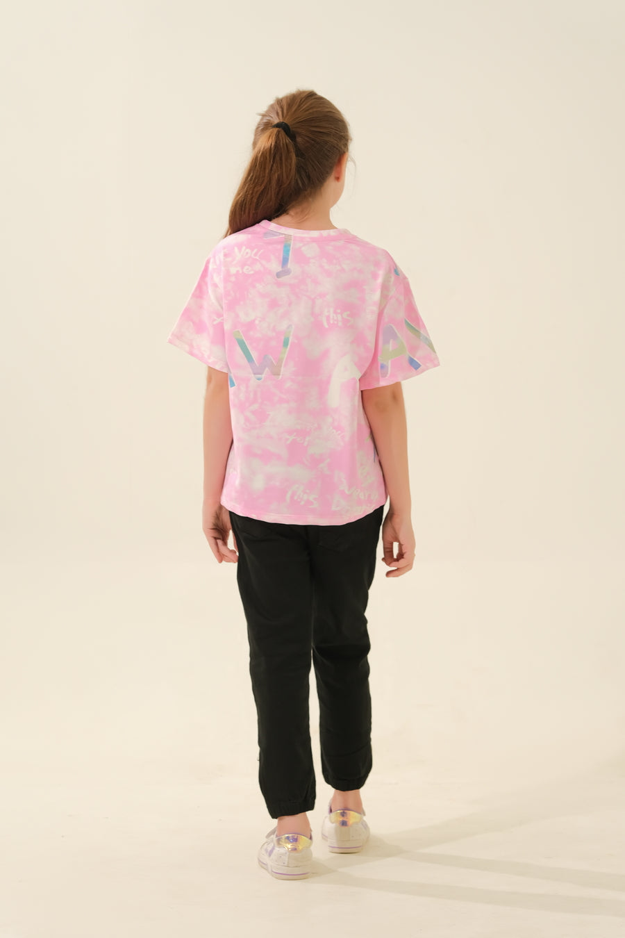 Sweet Girl in Pink Tie-Dye Tee