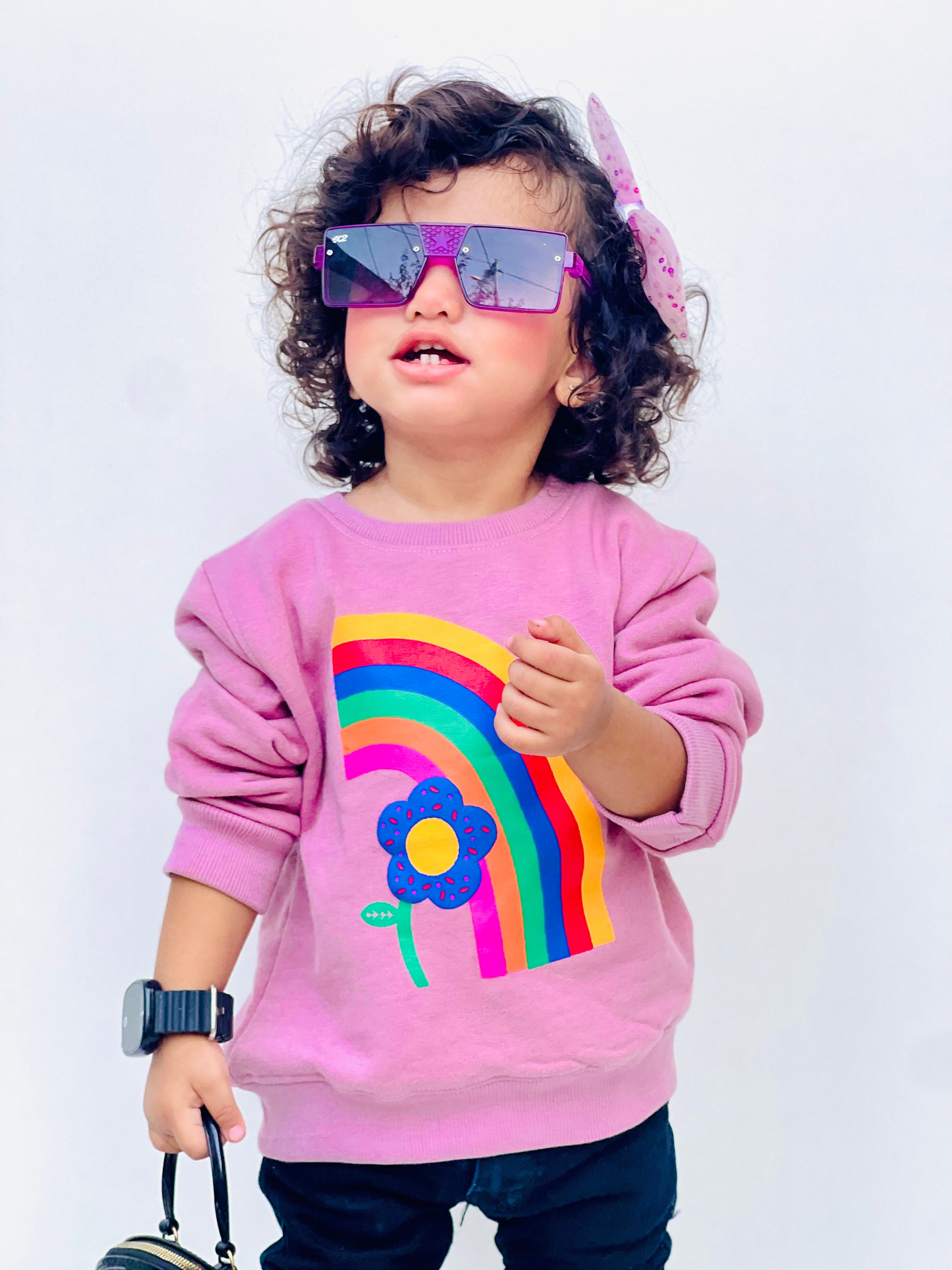 Rainbow Fleece Crewneck Sweatshirt