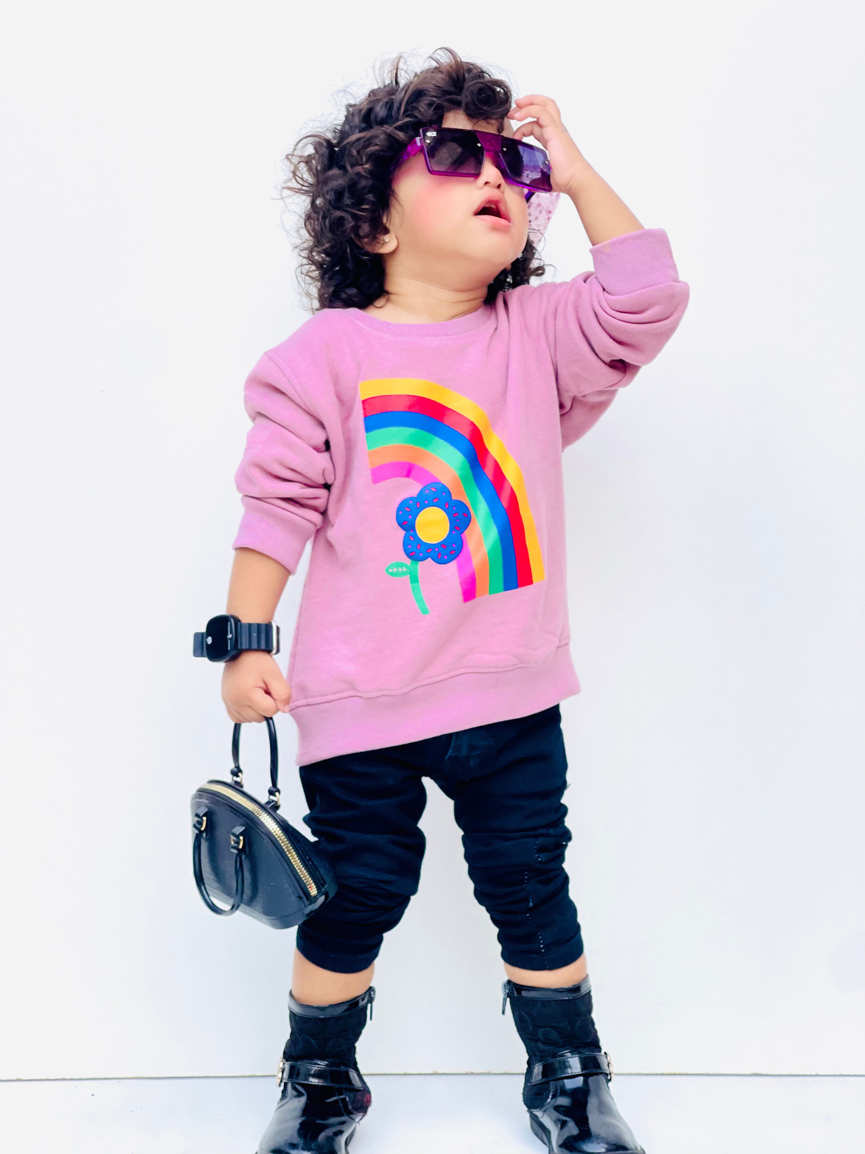 Rainbow Fleece Crewneck Sweatshirt