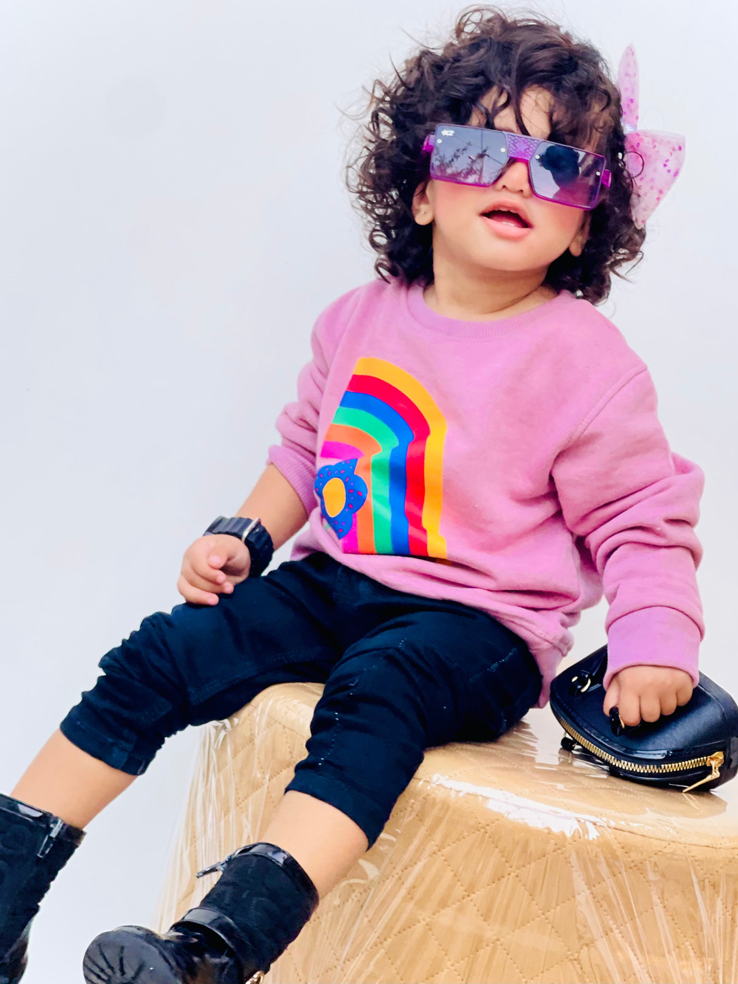 Rainbow Fleece Crewneck Sweatshirt