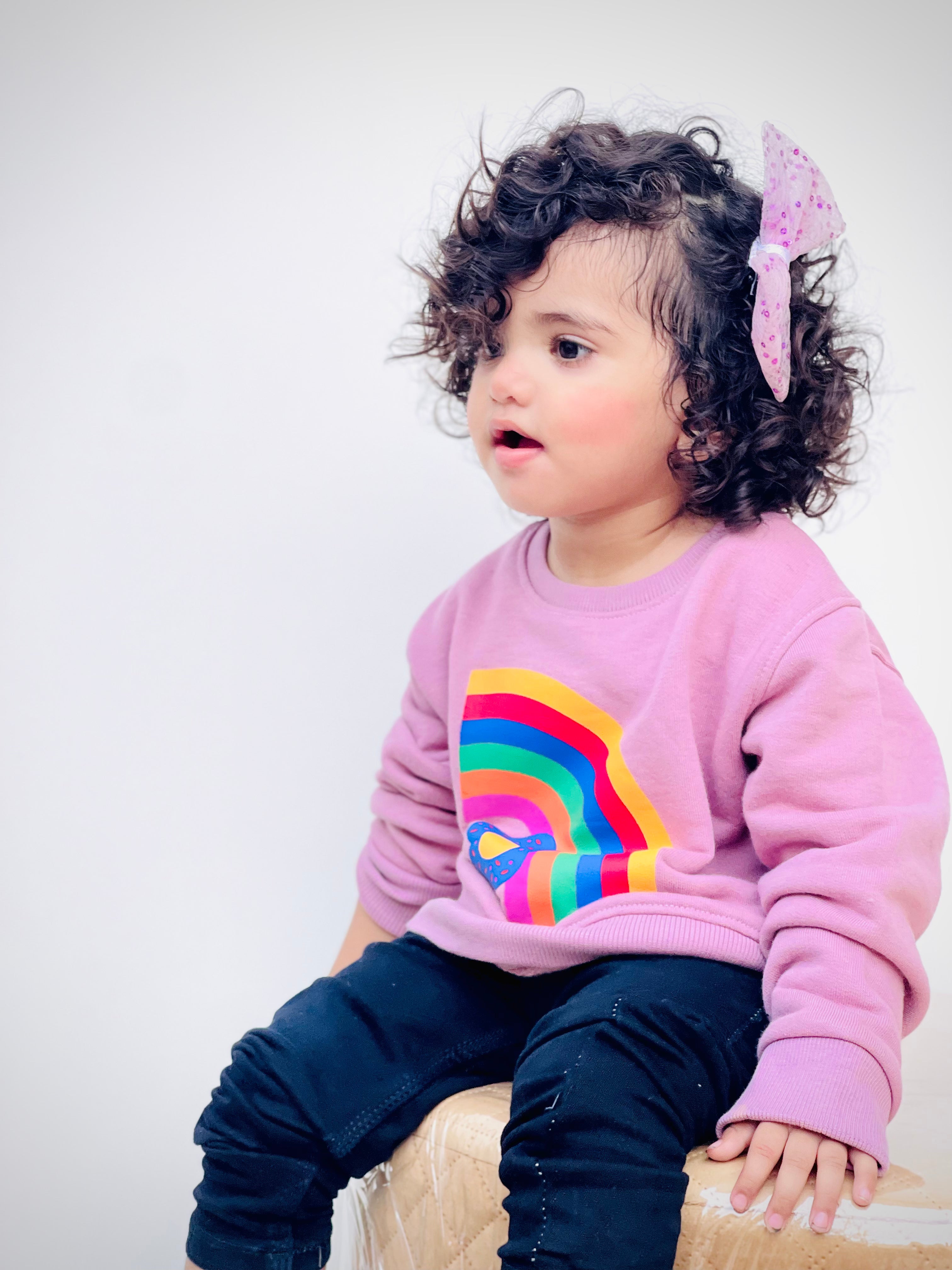 Rainbow Fleece Crewneck Sweatshirt