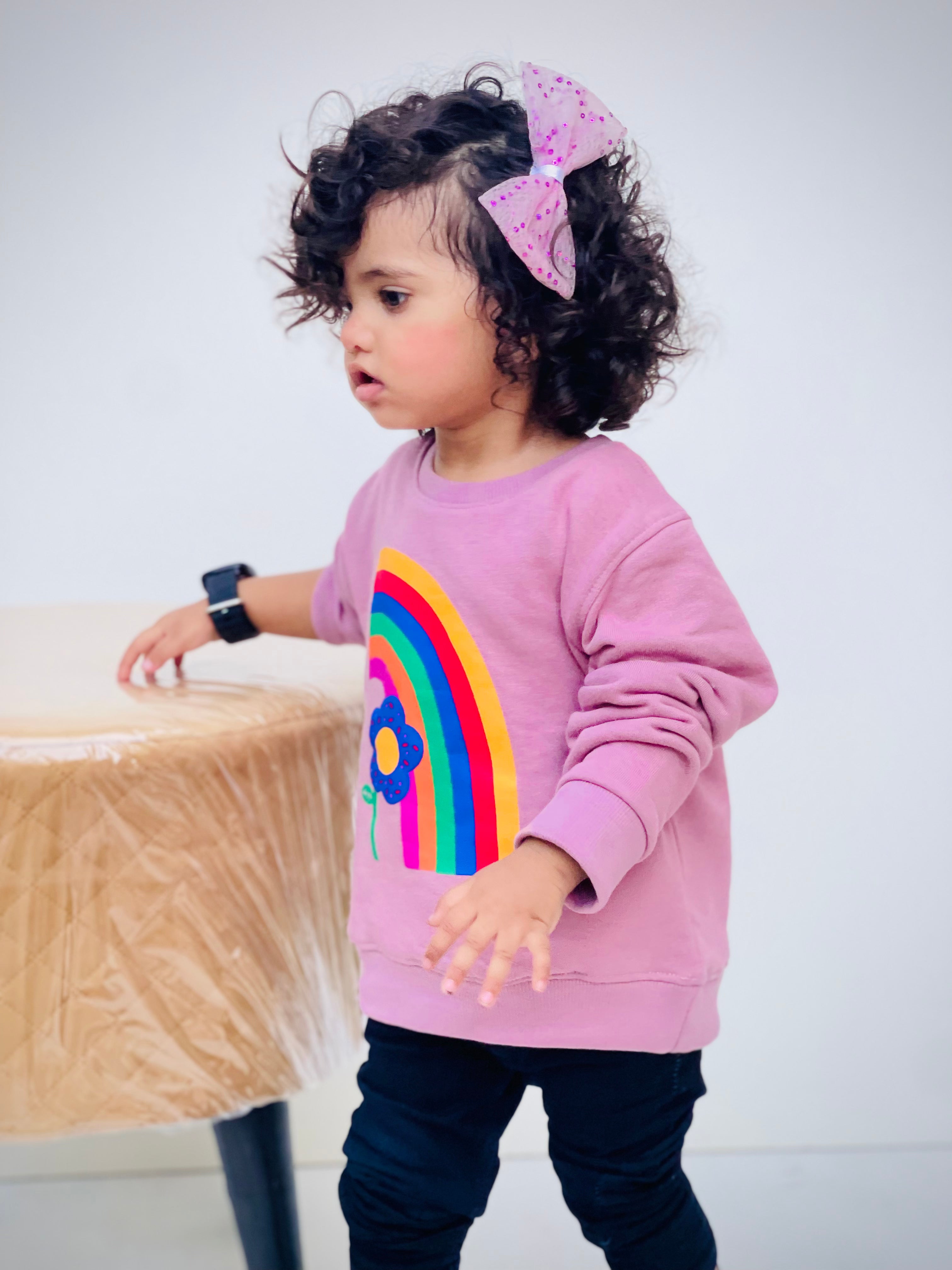 Rainbow Fleece Crewneck Sweatshirt