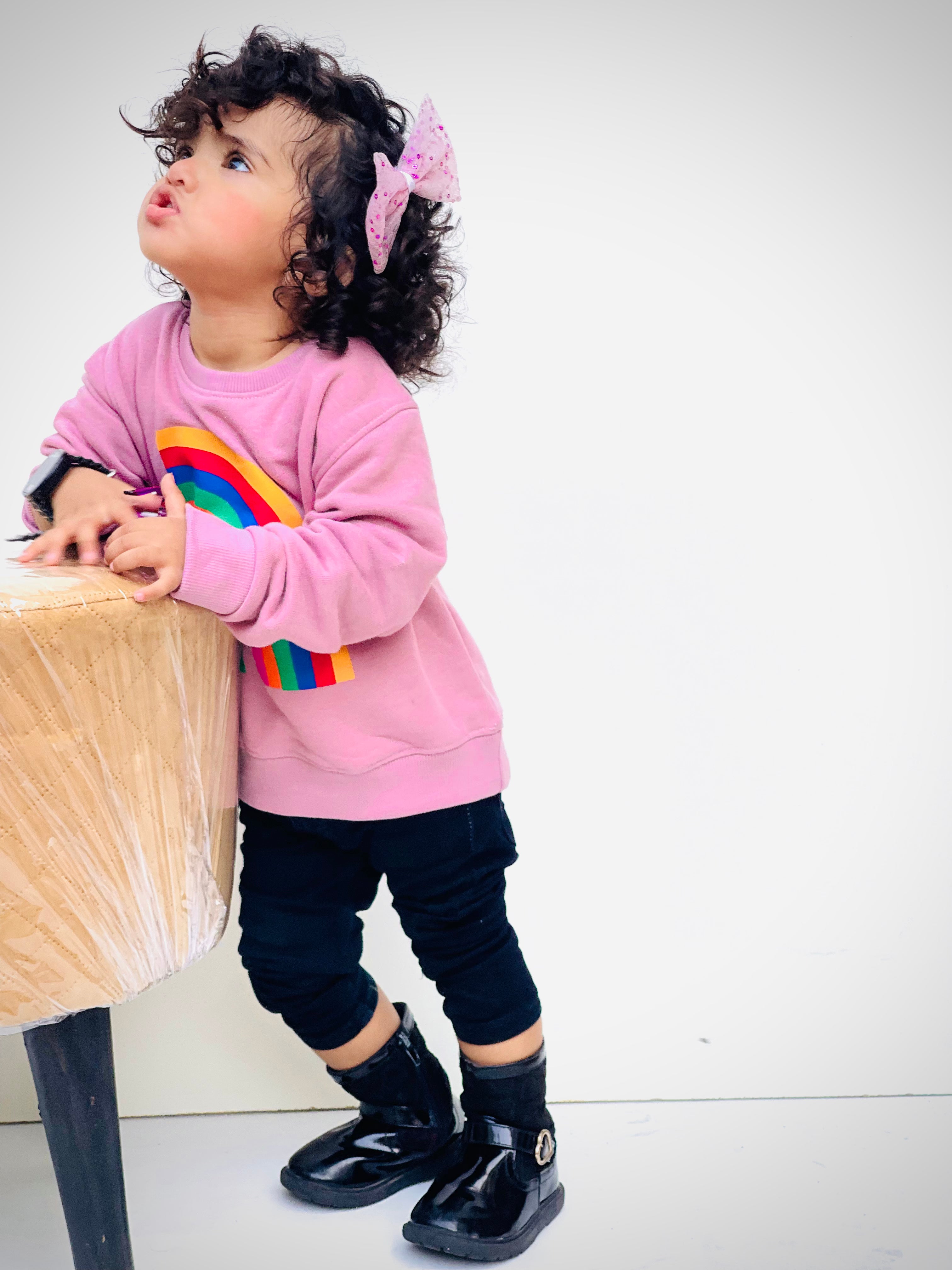 Rainbow Fleece Crewneck Sweatshirt