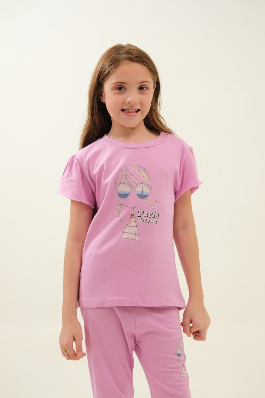 Girls' "Paris Girl" T-shirt and Capris Set
