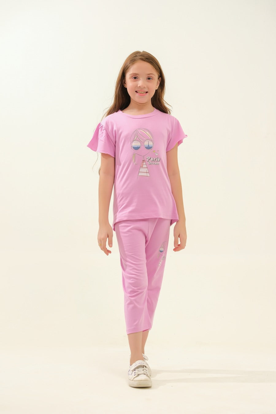 Girls' "Paris Girl" T-shirt and Capris Set