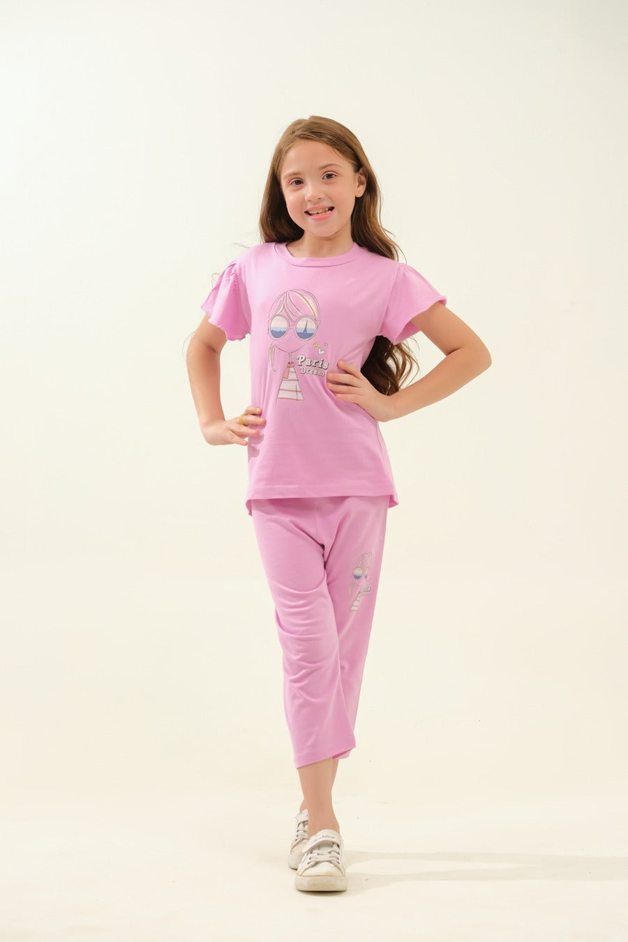 Girls' "Paris Girl" T-shirt and Capris Set