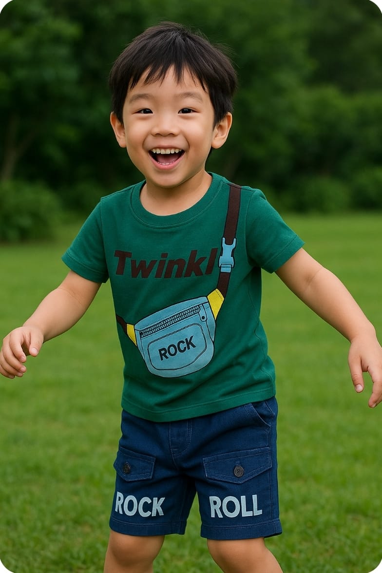 Boys Half Sleeves 2 Piece Suit (Twink)