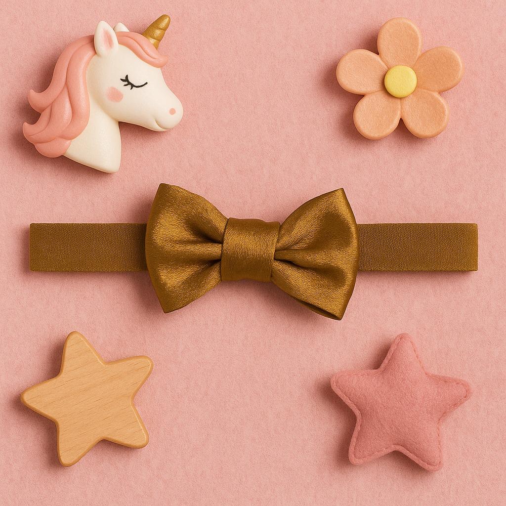 Olive Green Ribbed Baby Headband with Bow