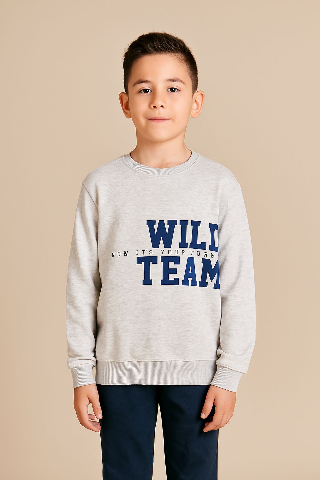 Lefties Boys' Grey "Wild Team" Crewneck Sweatshirt